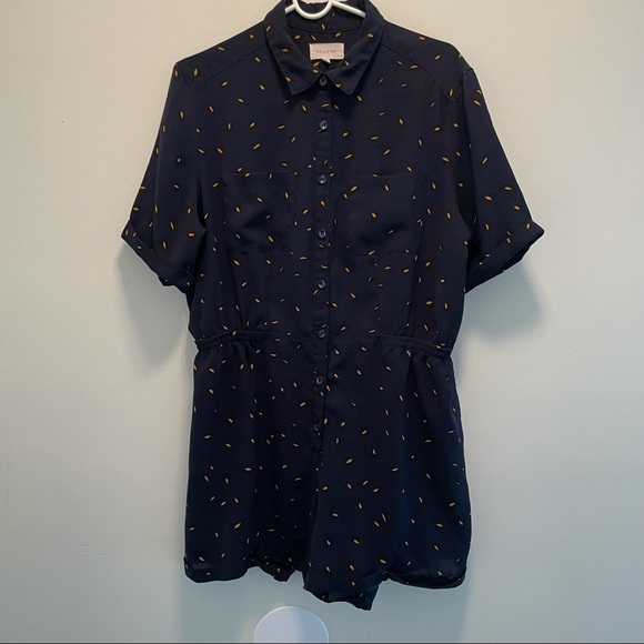 Mello Day navy and mustard romper - Picture 3 of 7